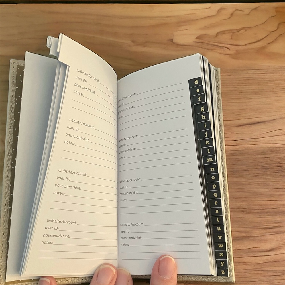 NEW Hallmark Password Book / Password Keeper Alphabetical Tabs - Picture 4 of 4